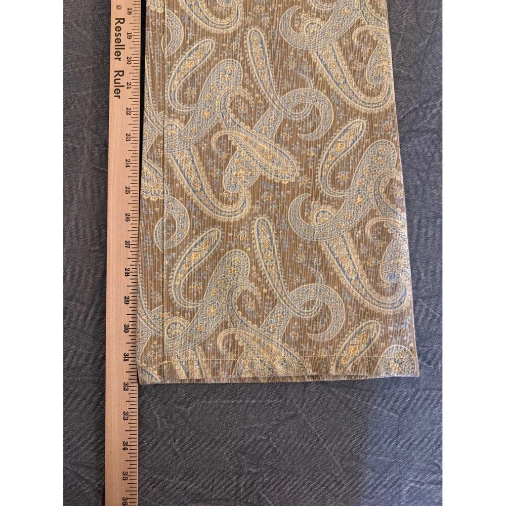 Tommy‎ Hilfiger Jeans Womens Tan Paisley Corduroy Bootcut Pants Size 12 34x31